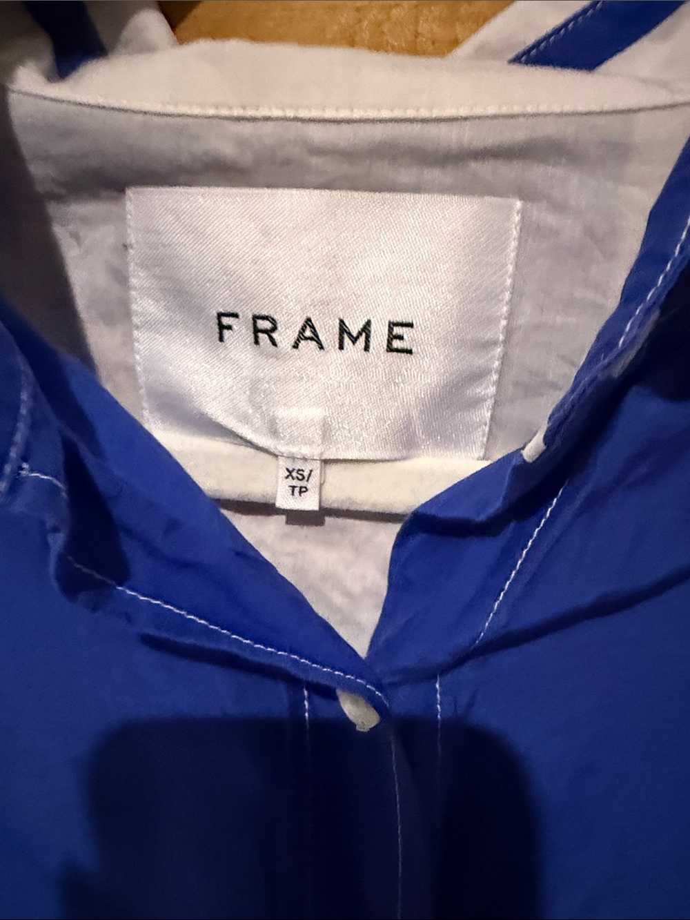Frame Denim Blue and White Abstract Two-Piece Set - Picture 2 of 4
